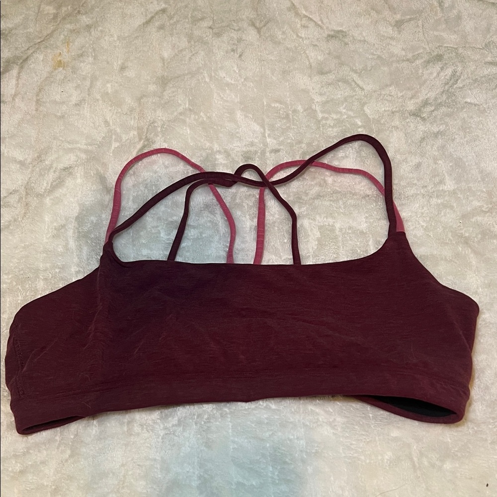 GAP Burgundy and Pink Sports Bra